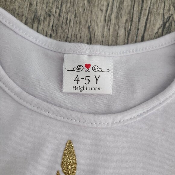 Girls Christmas Unicorn Tutu Dress Red and Green Size 4–5Y - Picture 8 of 11